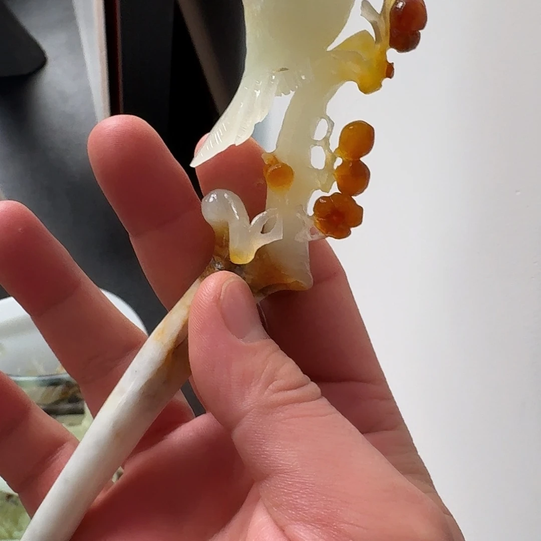 小***N蛇纹石玉未镶嵌发饰