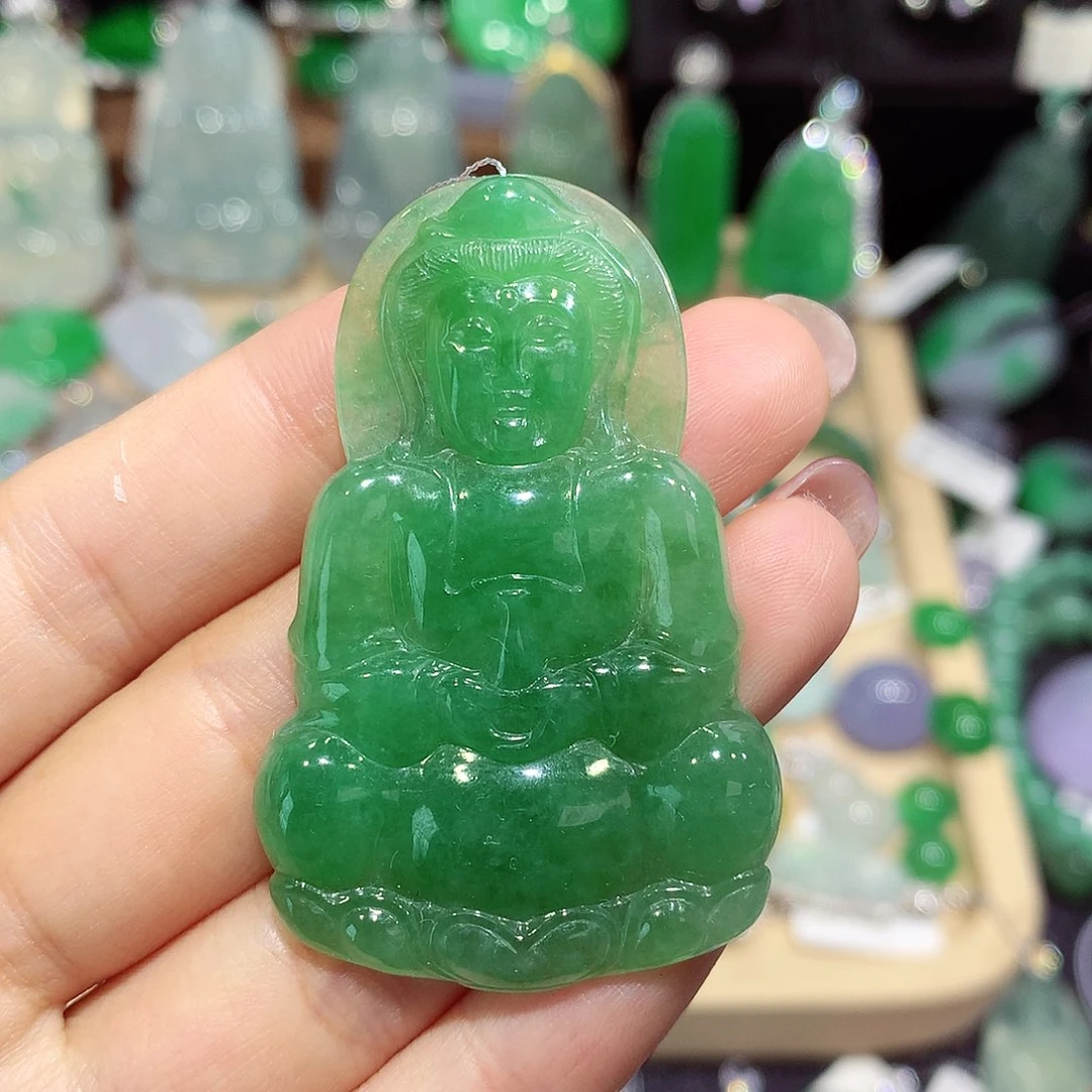 颈饰未镶嵌翡翠观音