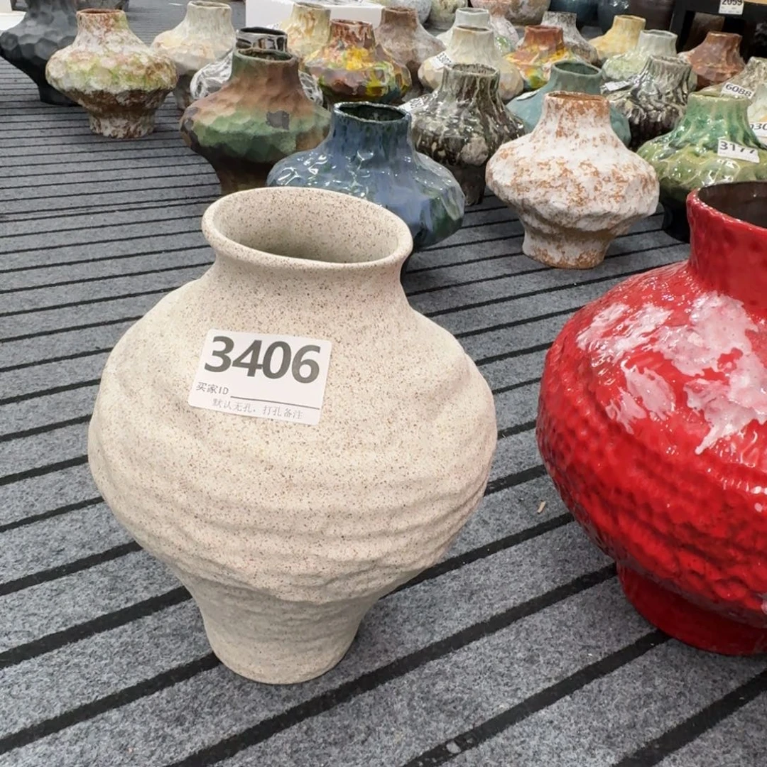 花***侠摆件景德镇高温花瓶编码3406高28口8默认无孔