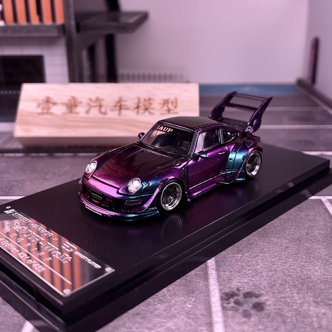 【壹童现货】SW 1:64 保时捷993 RWB 黑色96号高尾翼 合金汽车模型