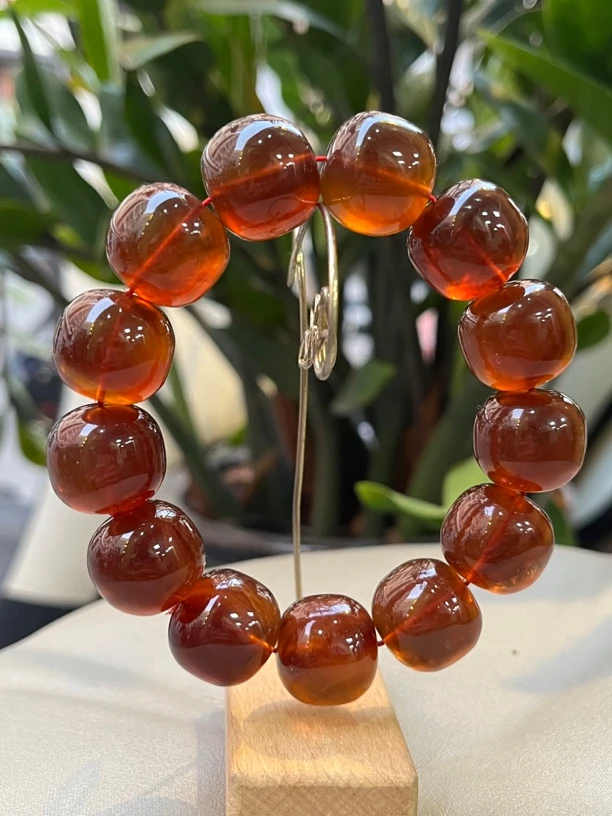 天然缅甸琥珀紫罗兰手串18+mm