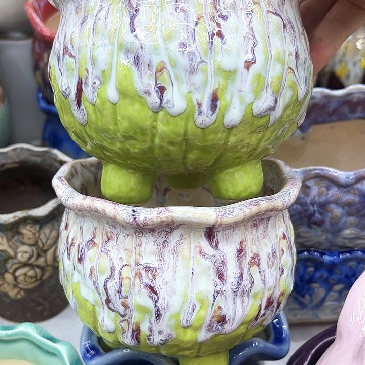 多肉绿植陶瓷花盆，有空，9.9包邮