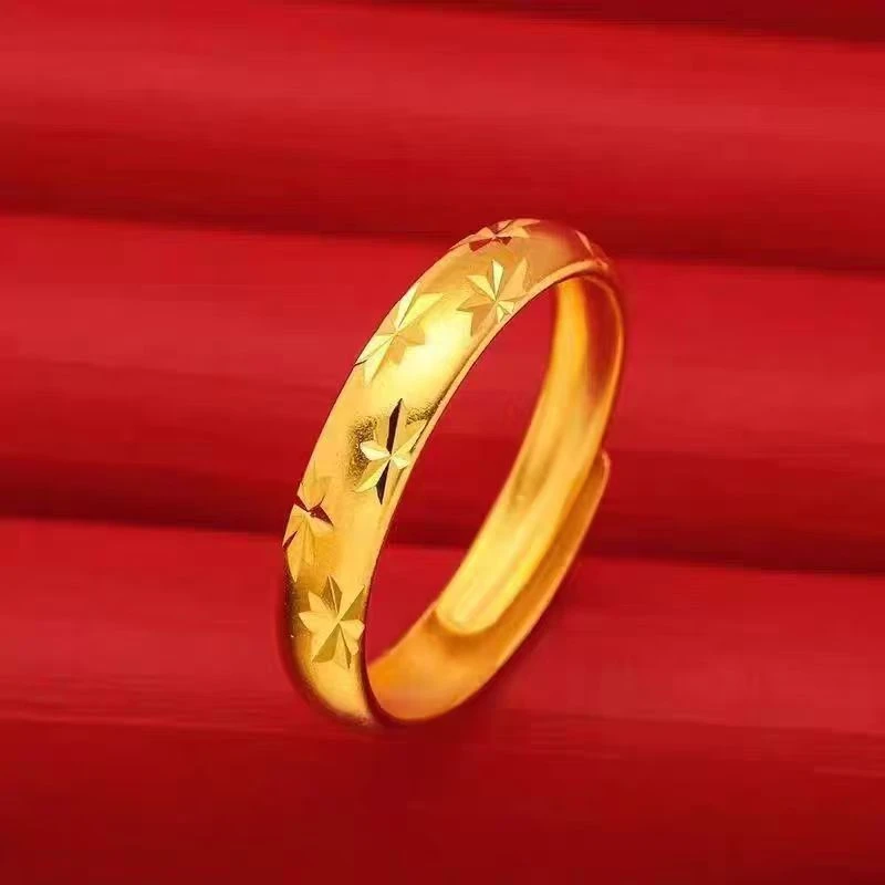 【伊一甄选】时尚满天星活口合金素圈戒指可调节sh90119