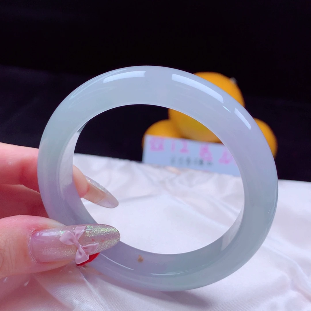 未镶嵌手镯翡翠天然缅甸翡翠A货手镯 70号