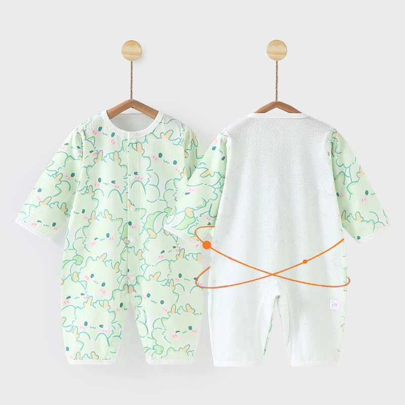 婴儿夏季连体衣婴幼儿衣服宝宝夏装空调服0-6-12月哈衣爬服新生儿