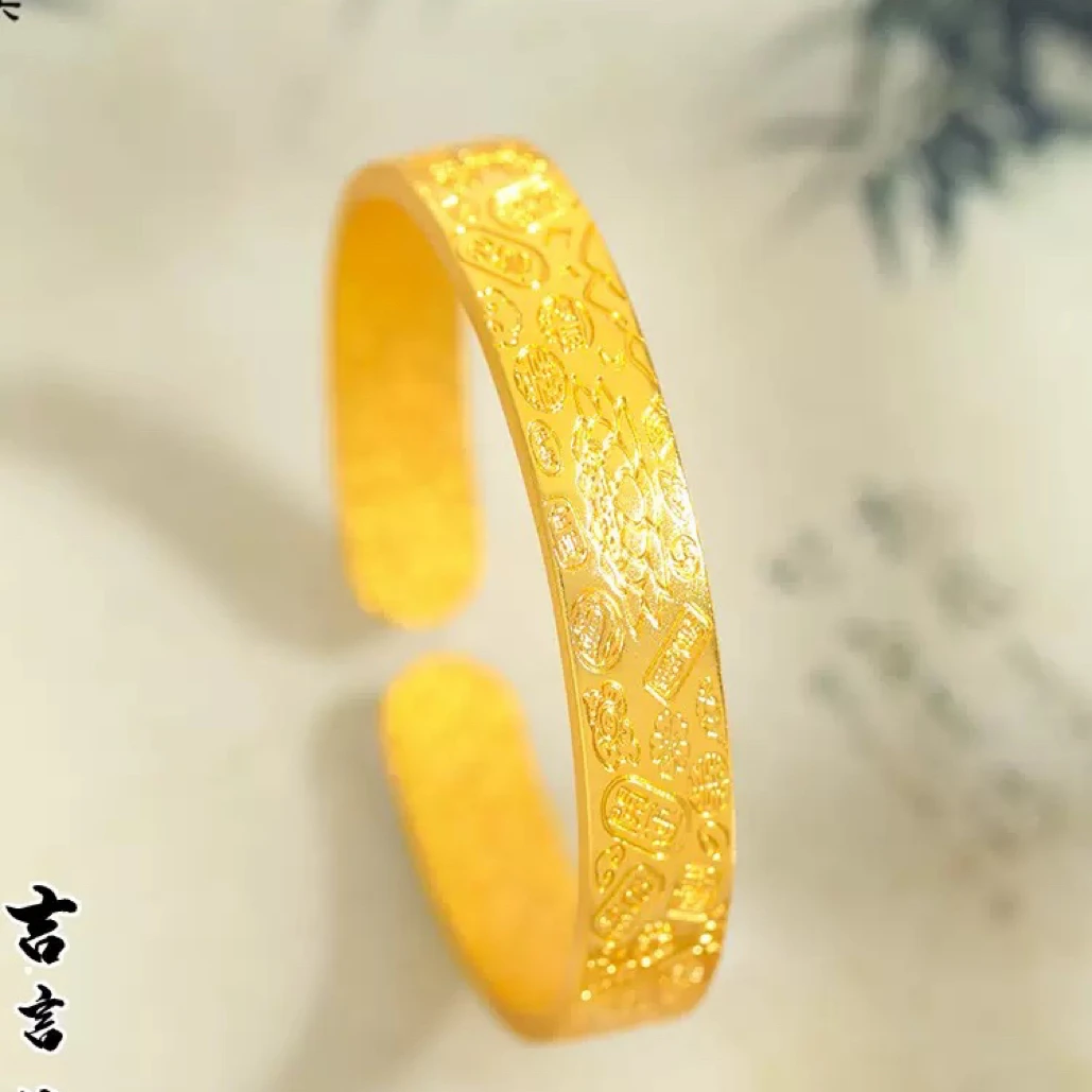 【抖音好货】孟加拉赤金豆豆提炼手工改款【吉言八宝】精工版可佩戴