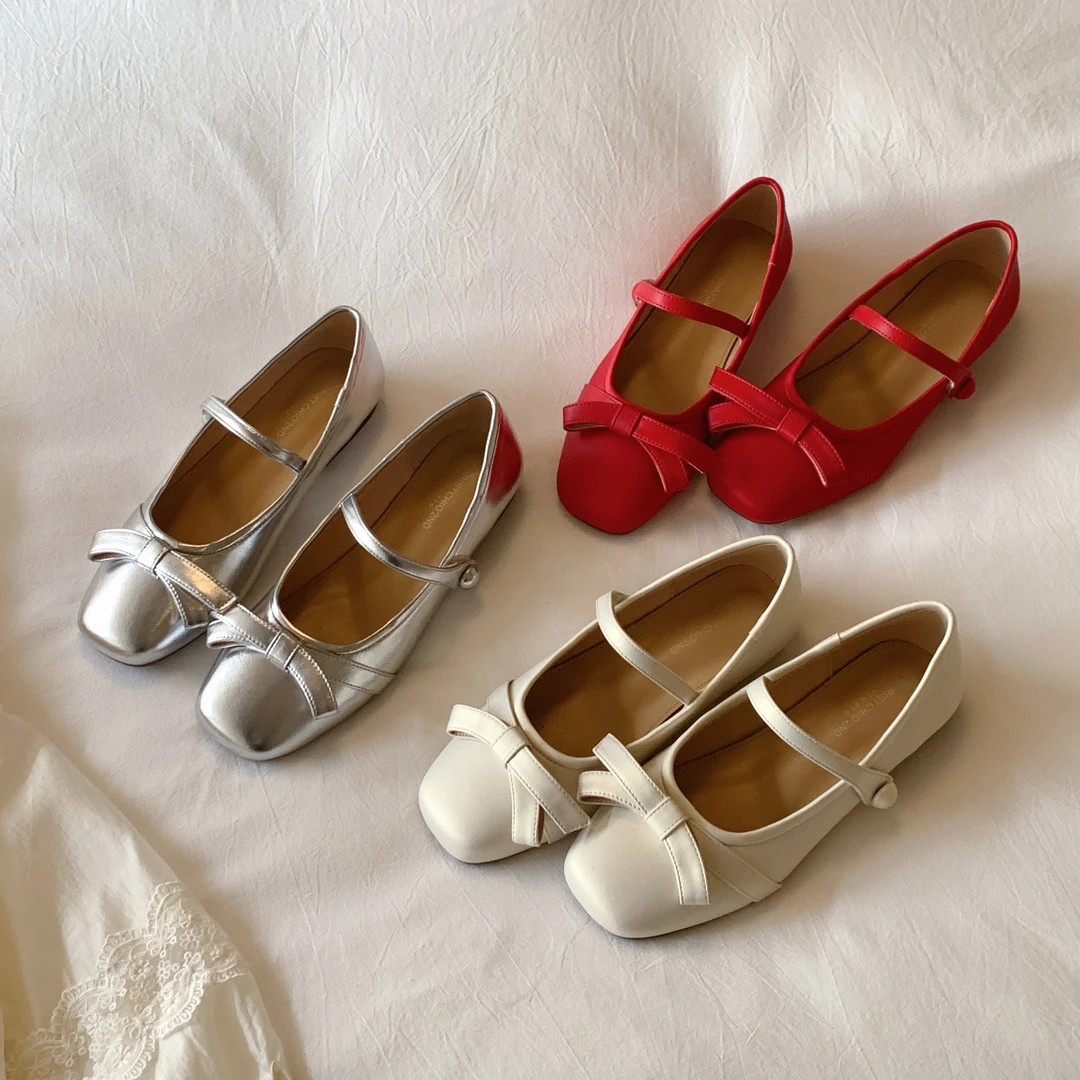 南风Chio2nd 单鞋女巨好看配裙子的鞋子精致蝴蝶结软