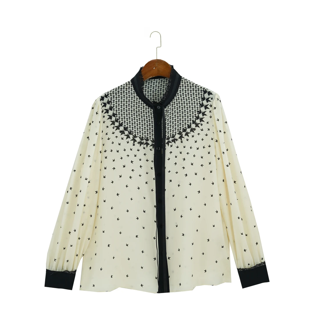 新款时尚休闲桑蚕丝衬衫K24FC146