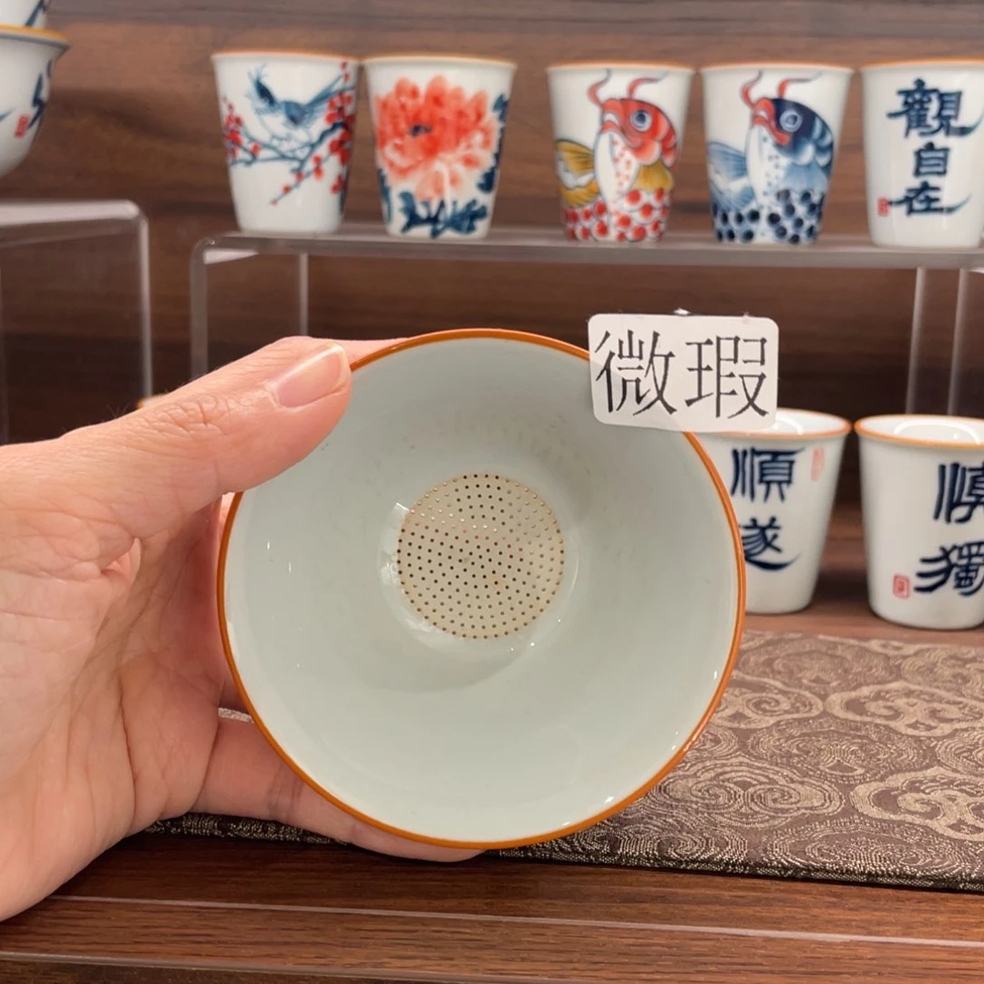 微瑕釉下彩纯手绘