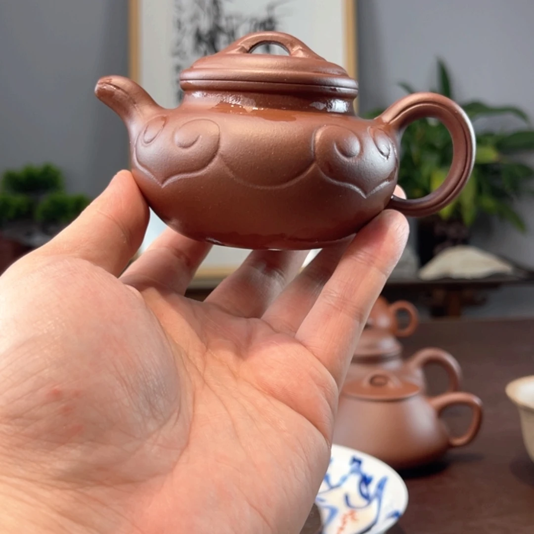 五***+茶壶紫砂半手紫泥
