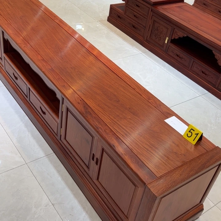 花梨木类家具?****缅花电视柜