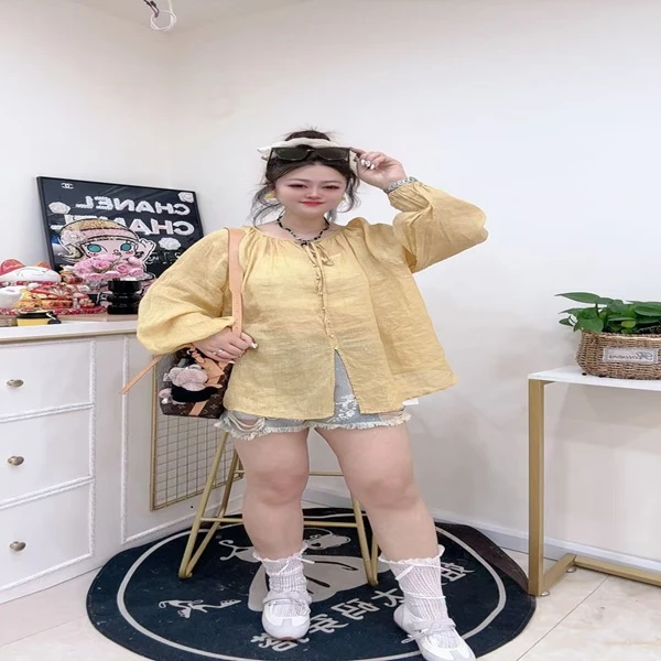 8828时尚欧货麻料衬衫