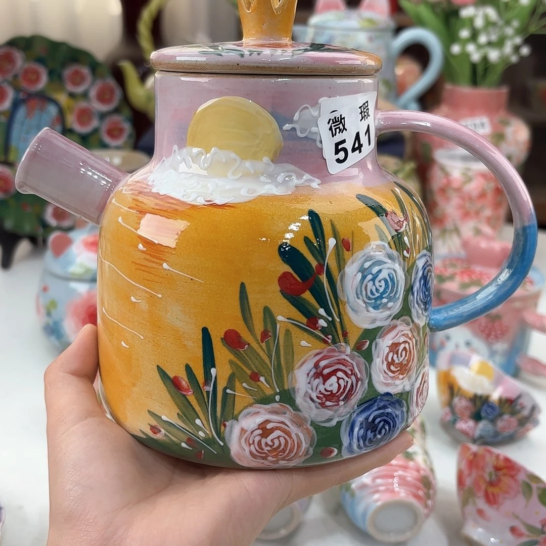 景德镇手绘高温釉下彩陶瓷茶具