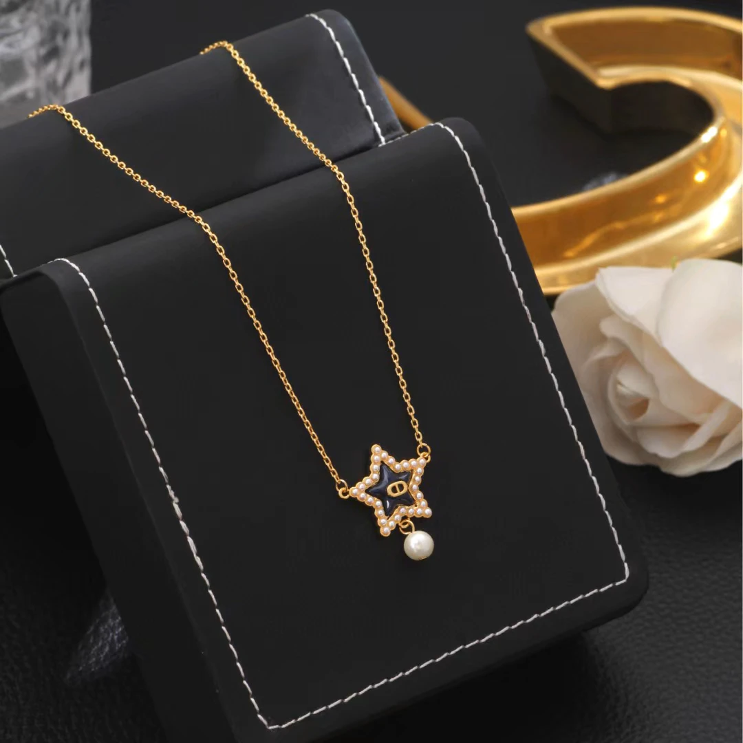 铜合金项链 《货号8867》韦雪同款五角星项链（链长38+5）