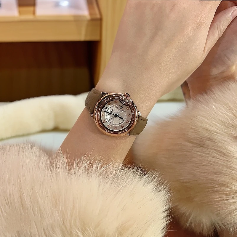 潮流小众防水女士腕表精致优雅气质百搭经典女款镶钻手表S239