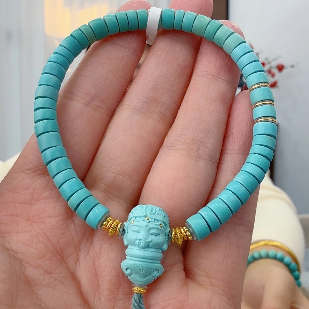 绿松石18K金镶嵌珠宝奇石