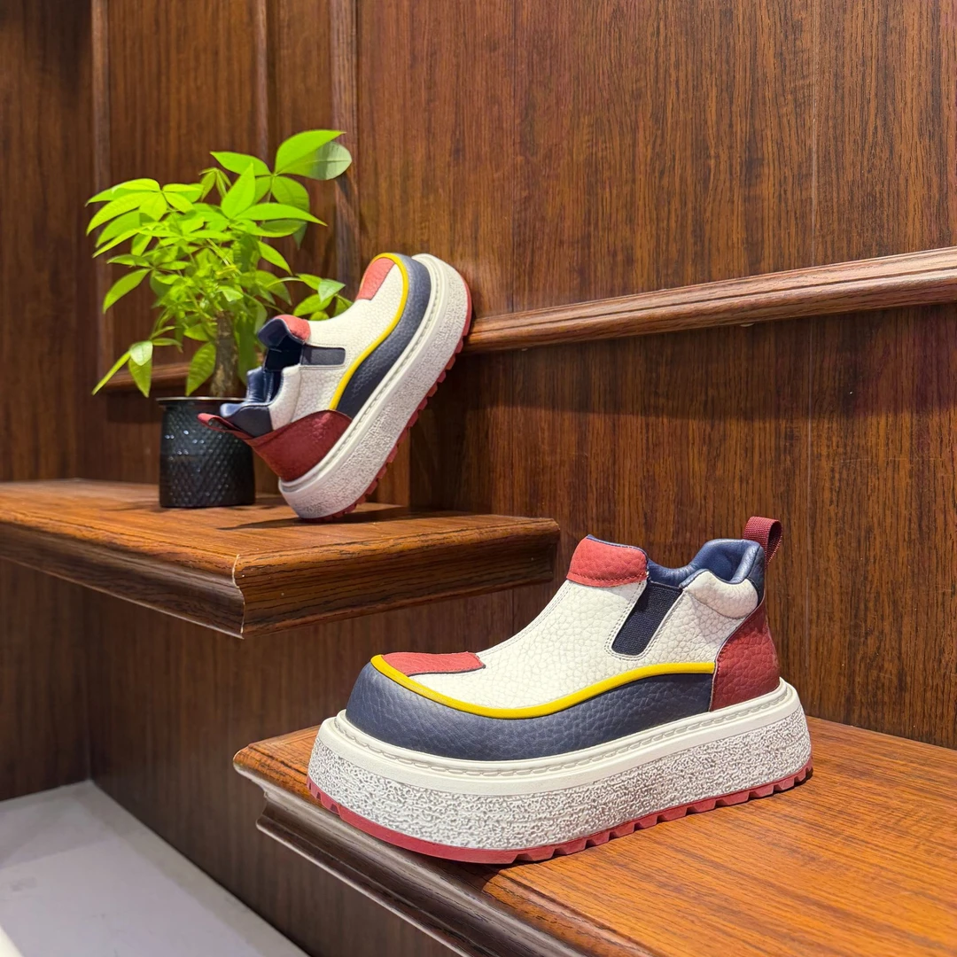 马丁靴男复古擦色单棉同款时尚一脚蹬厚底耐磨百搭舒适运动男潮鞋