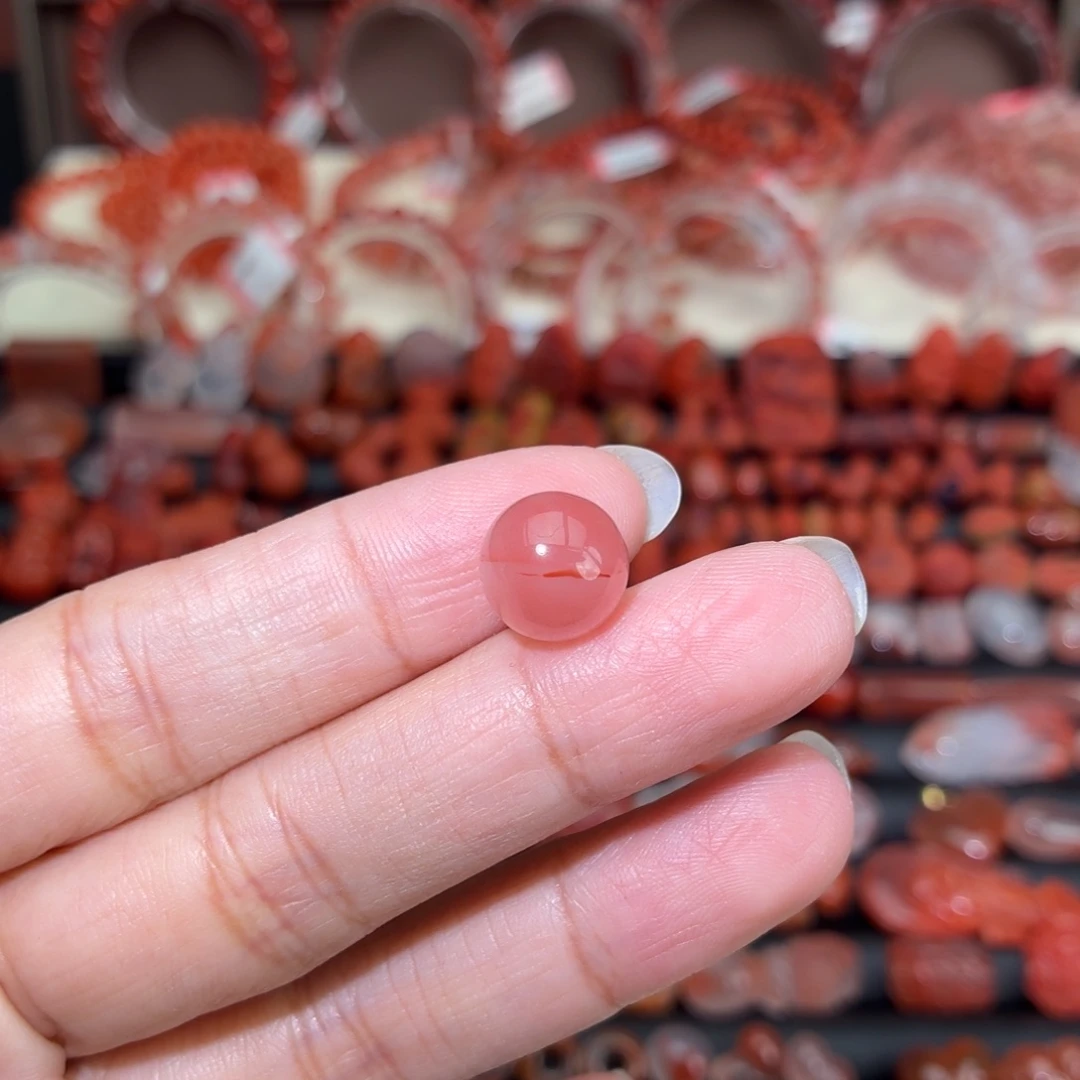 南红玛瑙未镶嵌颈饰单珠11+