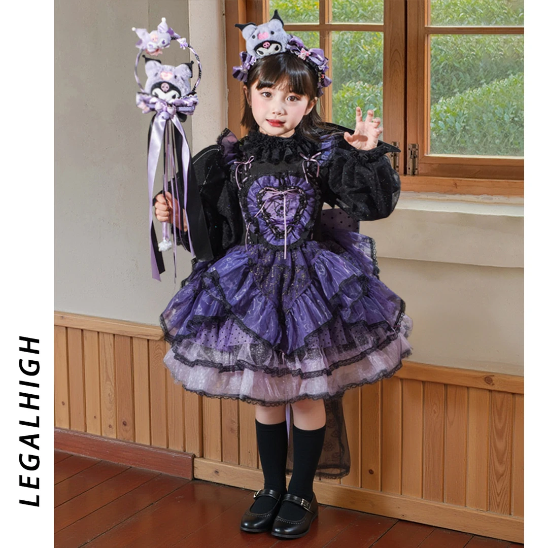 库洛米lolita女童四季连衣裙蓬蓬生日公主裙儿童洛丽塔cos礼服裙