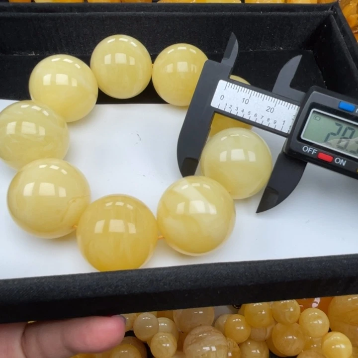 裸石蜜蜡未镶嵌蜜蜡28手串重114.6