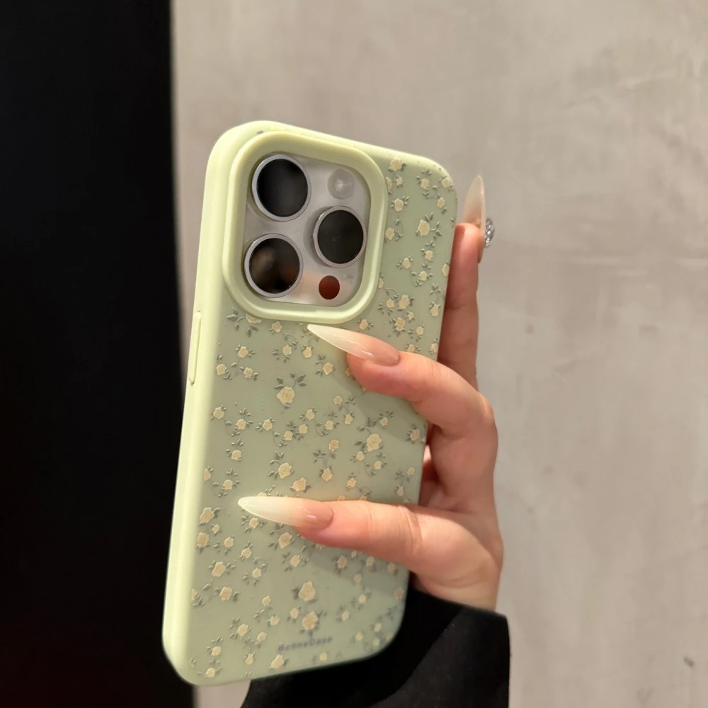 简约纯色小碎花适用苹果16promax手机壳小众iPhone15个性14创意13