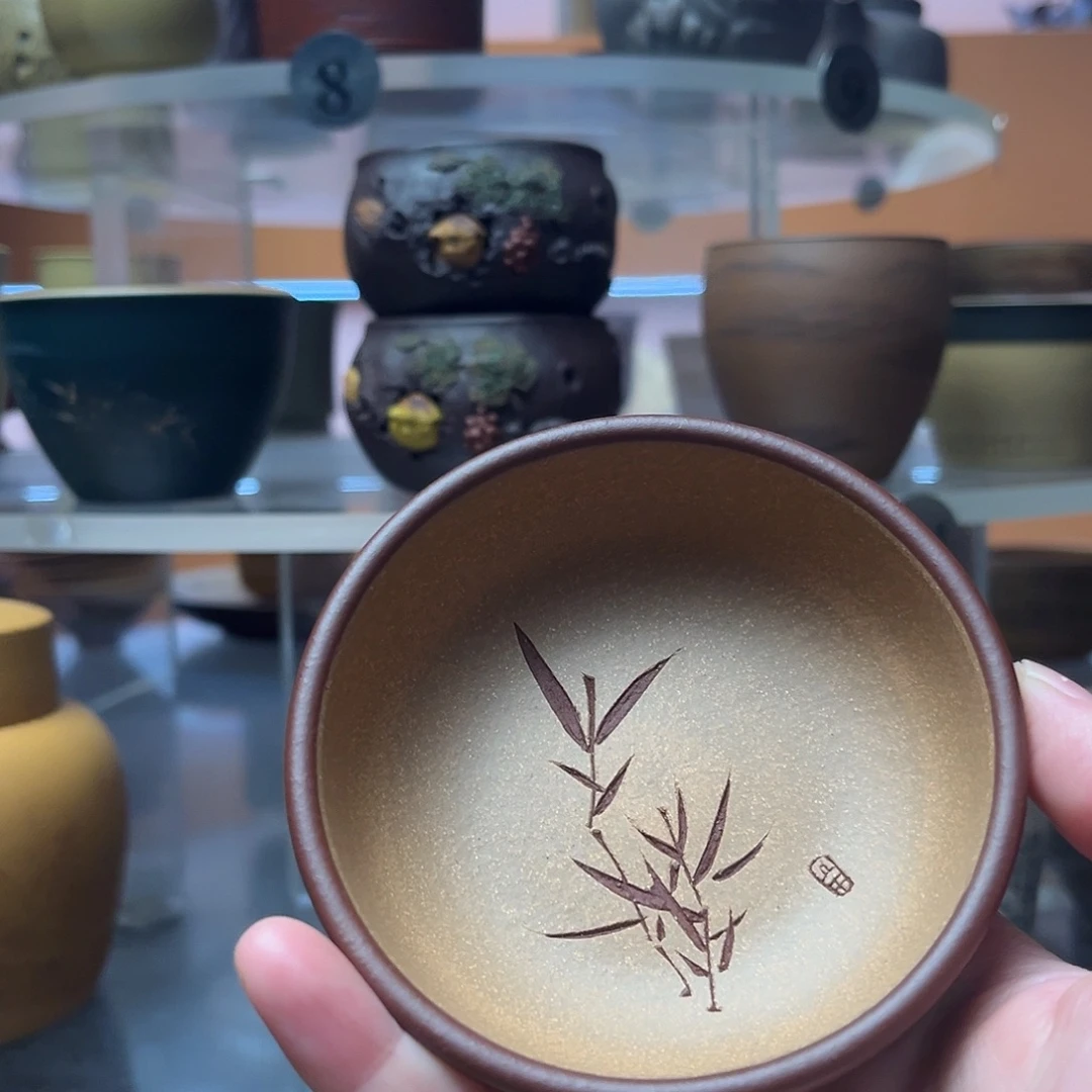 茶杯紫砂90毫升 飞碟普洱杯