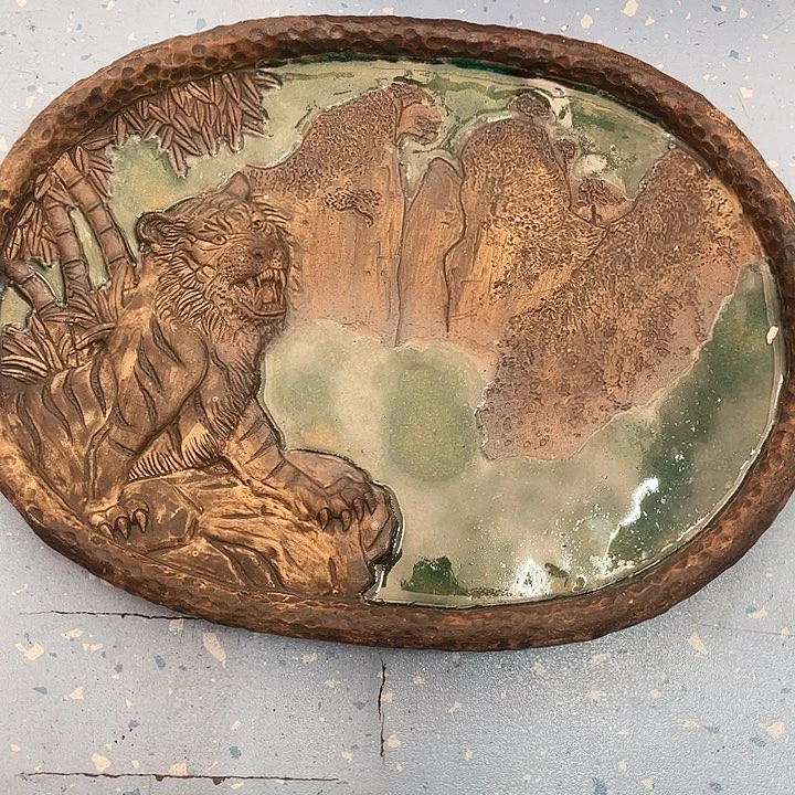 陶中古工艺品摆件