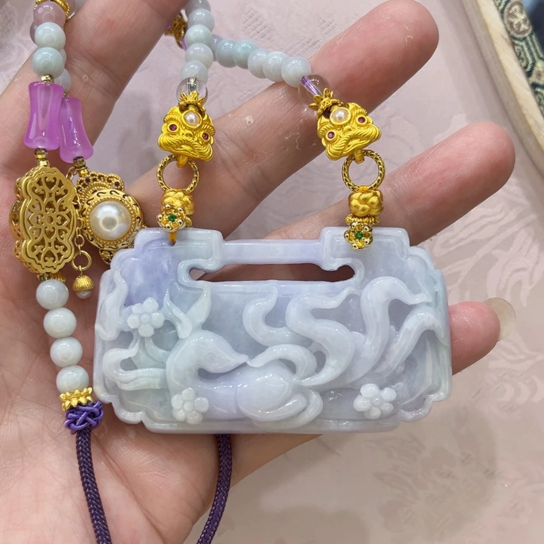翡翠合金吊坠(赠链)代编织