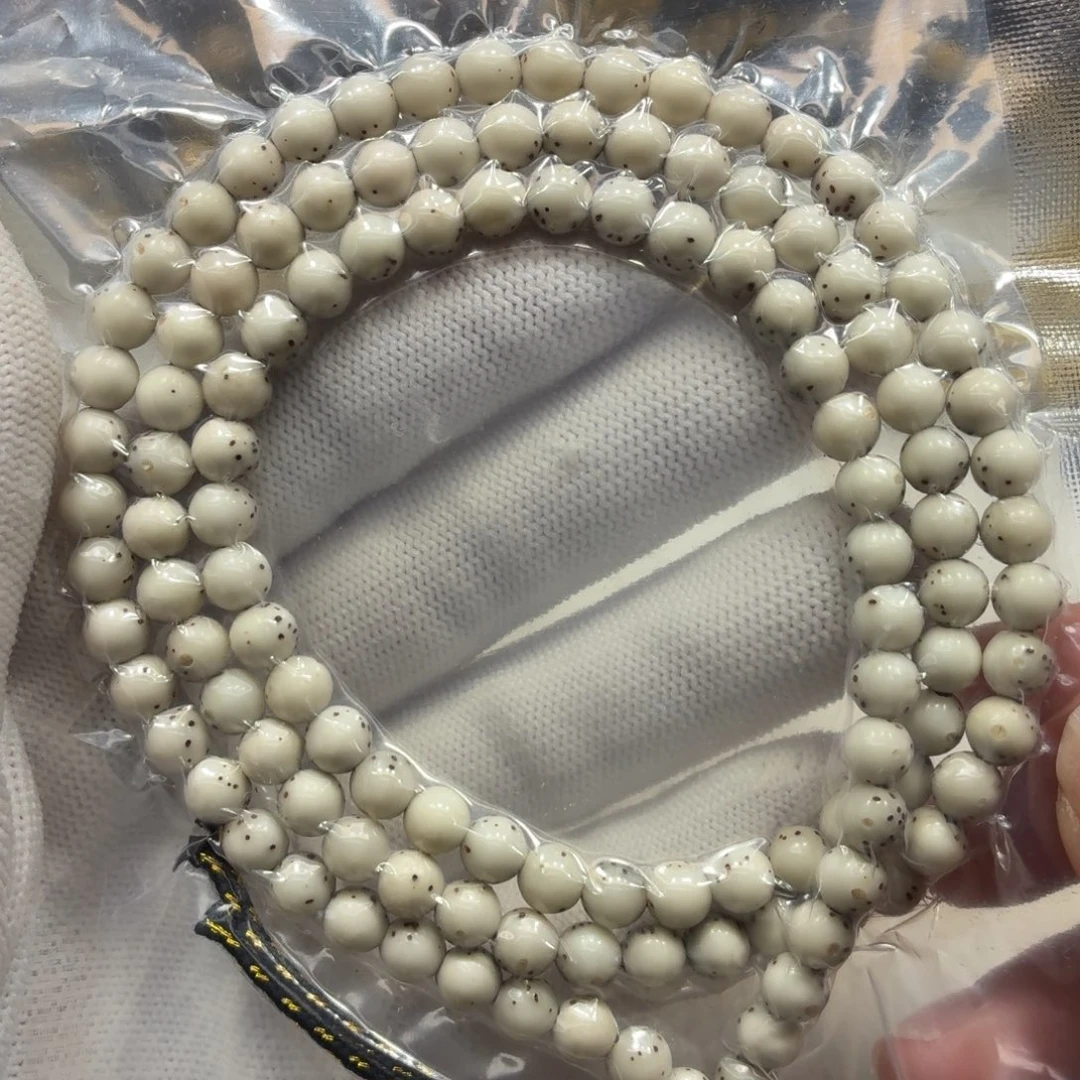 星月菩提手串瓷白6圆