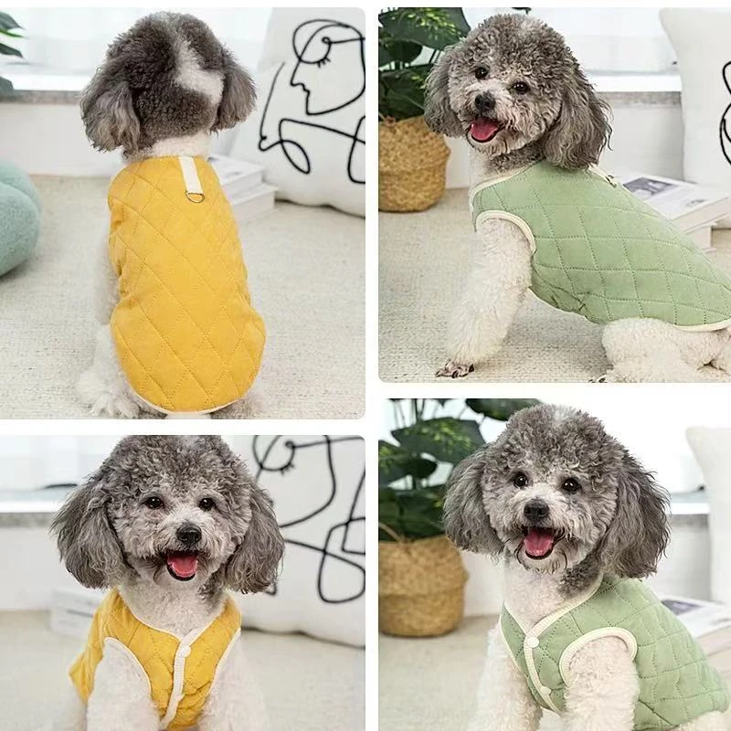 比熊秋冬宠物马甲泰迪加绒狗狗灰泰迪棉衣小型犬背心泰迪比熊