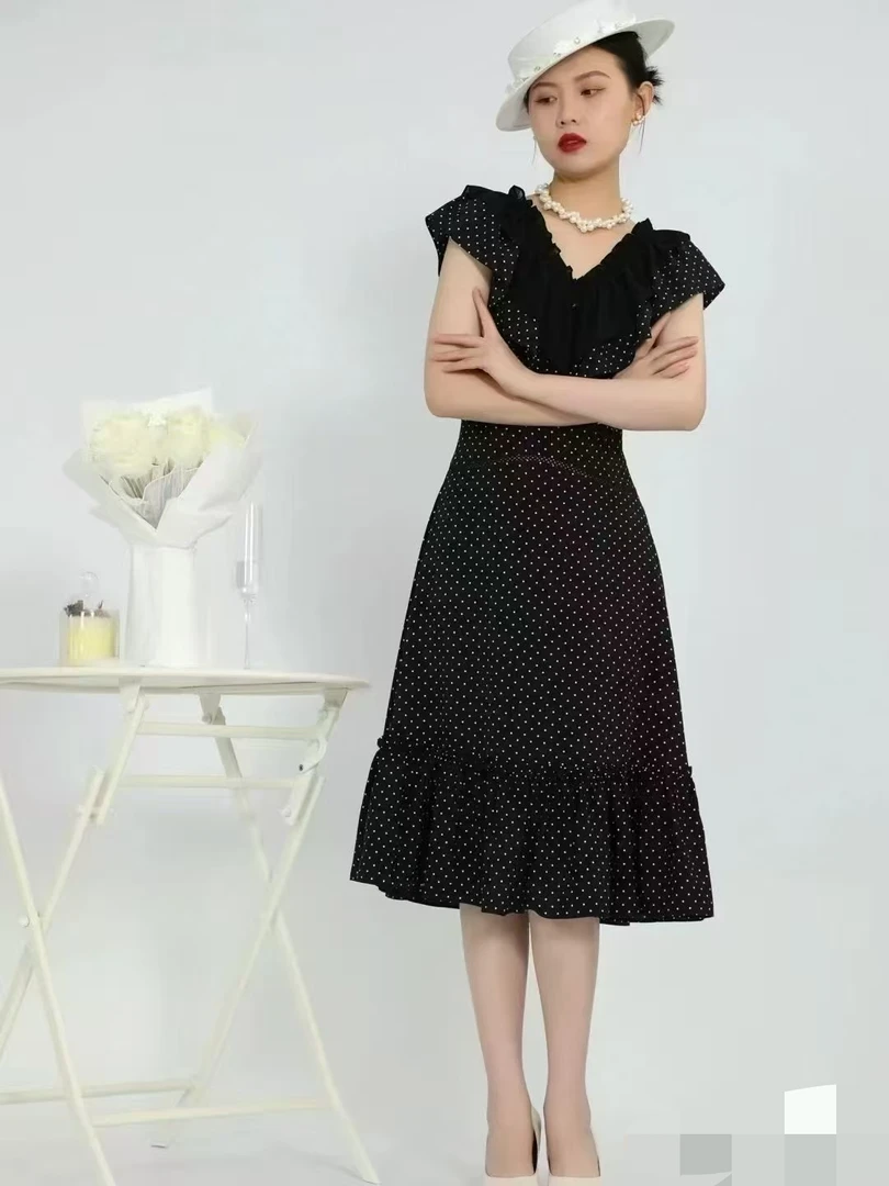 波点连衣裙1500360-4711-