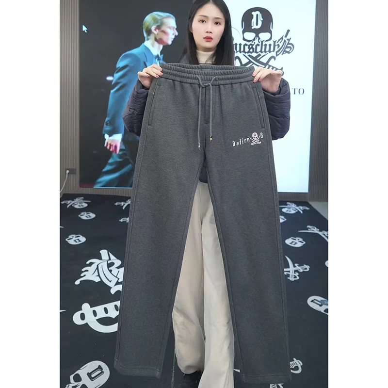 DA双刀加绒加厚休闲裤冬季弹力百搭新款直筒裤男士长裤卫裤9020