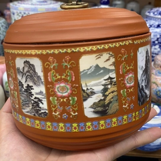 瓷片陶瓷茶叶罐密封罐