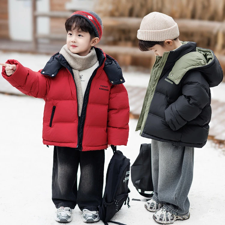 波司登联名娑奈儿童羽绒服冬季男童白鸭绒外套洋气男宝保暖加厚潮