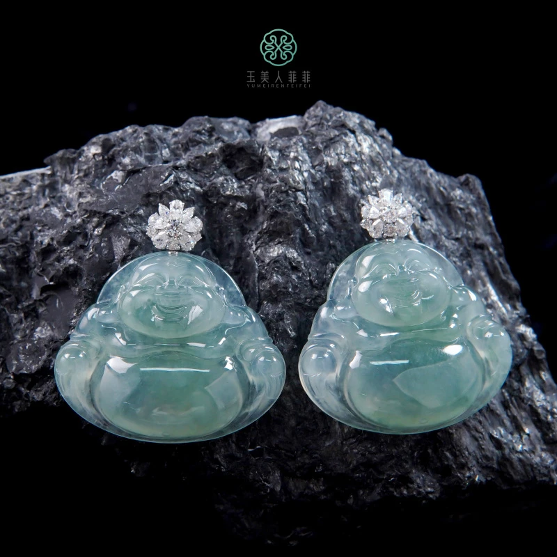 石惑珠宝-翡翠佛公吊坠约27*32mm#多样性发一