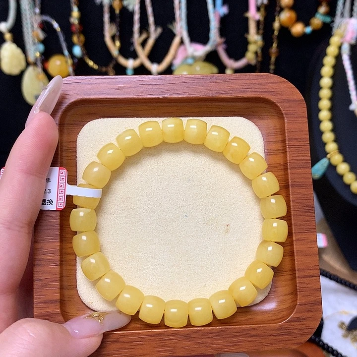手链蜜蜡未镶嵌蜜蜡手串素圈