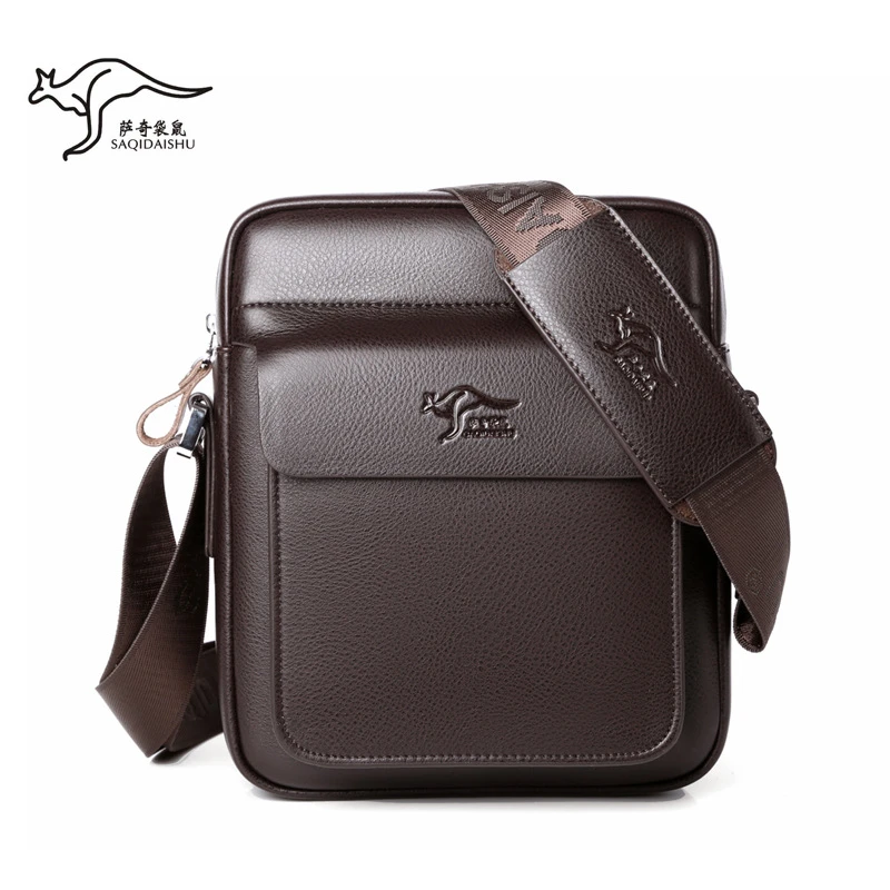 萨奇袋鼠男士商务单肩包多功能斜挎包潮流斜挎包耐磨背包