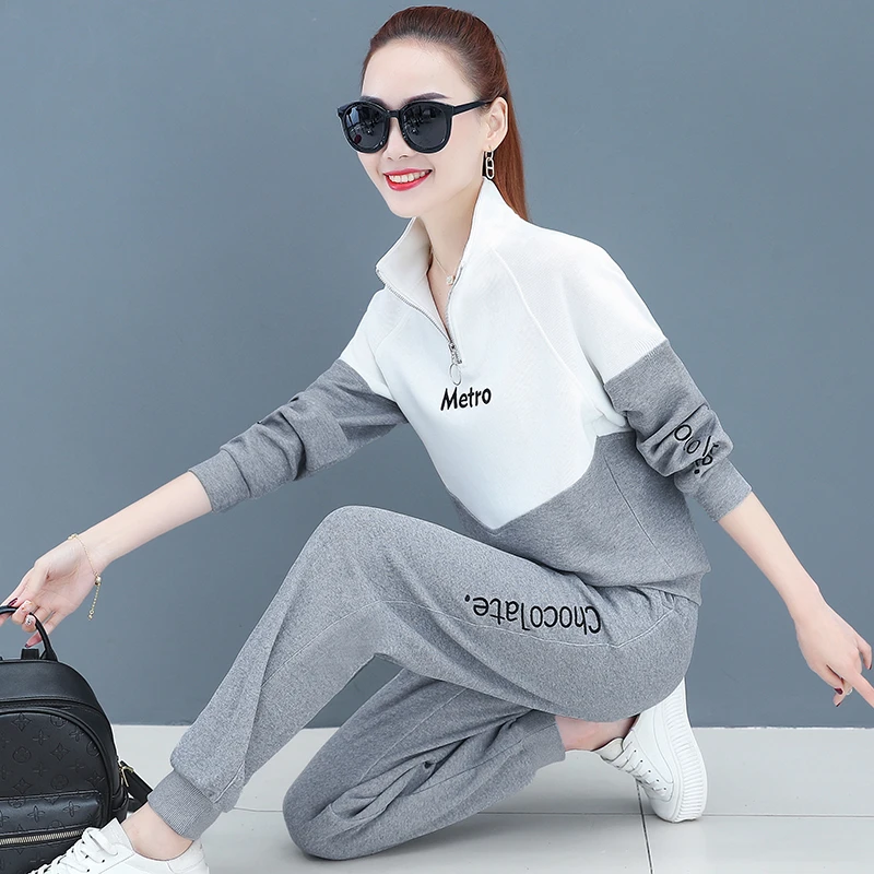 2025运动服套装卫衣卫裤洋气减龄春秋新款时尚休闲立领百搭两件套