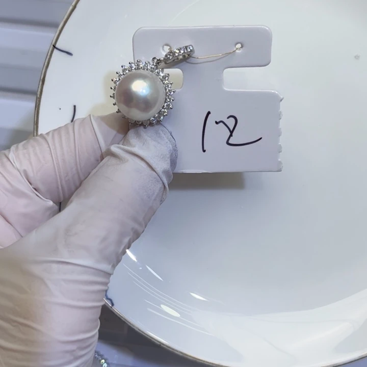 淡水珍珠颈饰银S925镶嵌