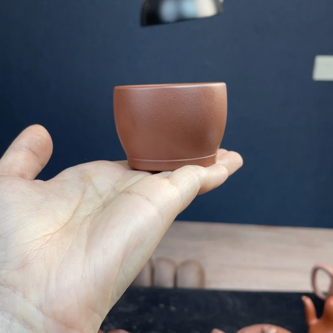 紫砂茶壶原矿主人杯紫泥50cc