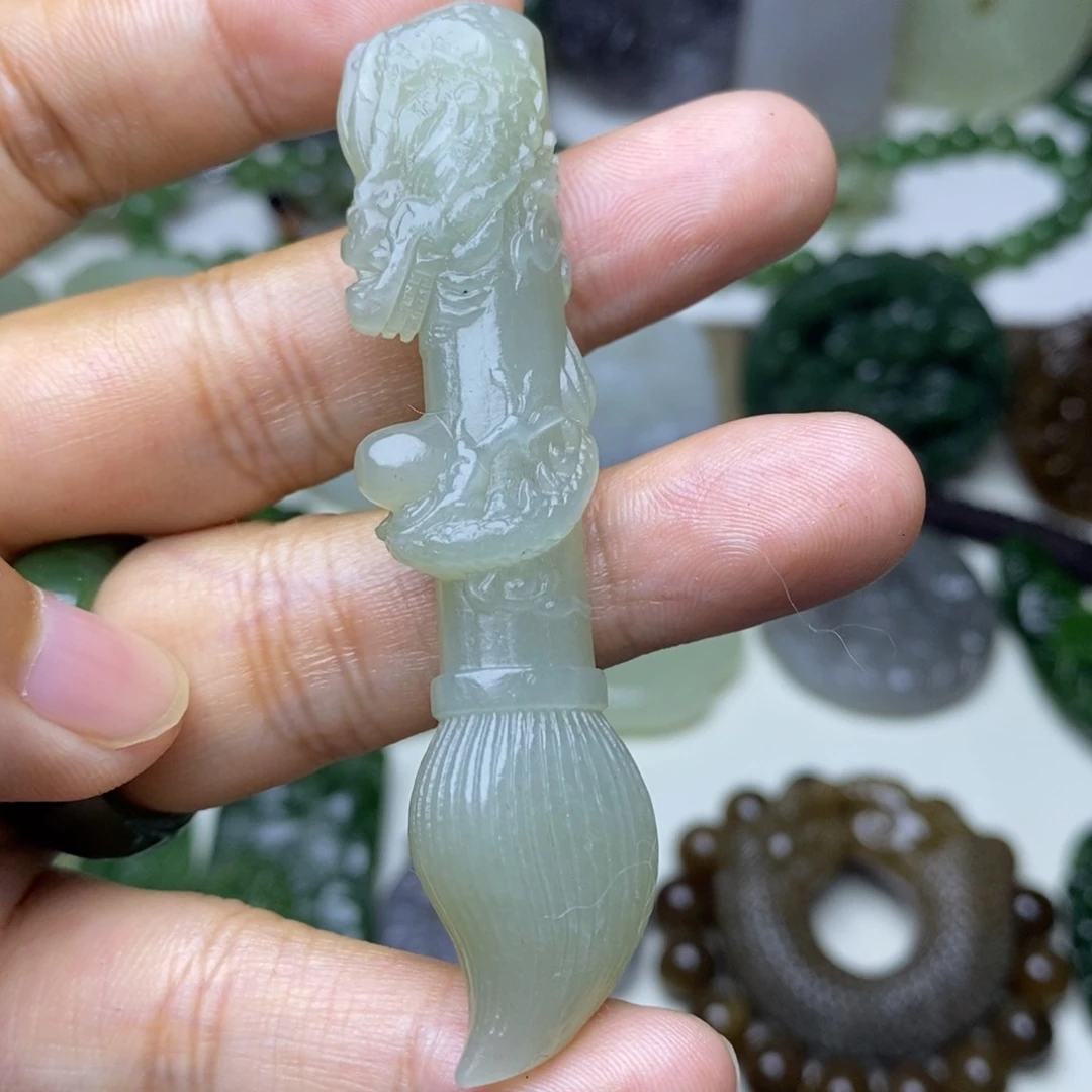 和田玉未镶嵌项链包容