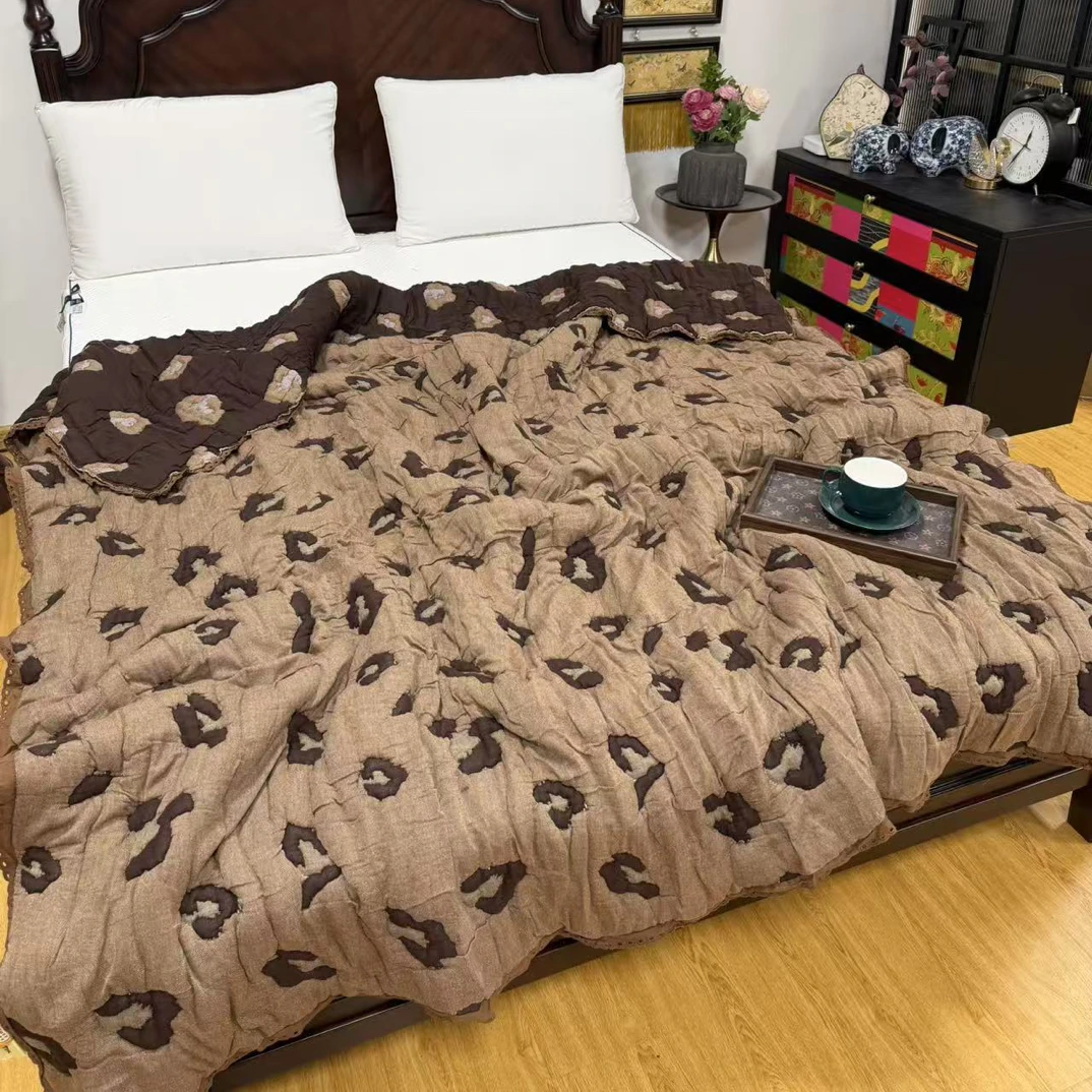 毛病大处理品！十层纱泡芙被单人被150*200～会起小毛球会缩水V811