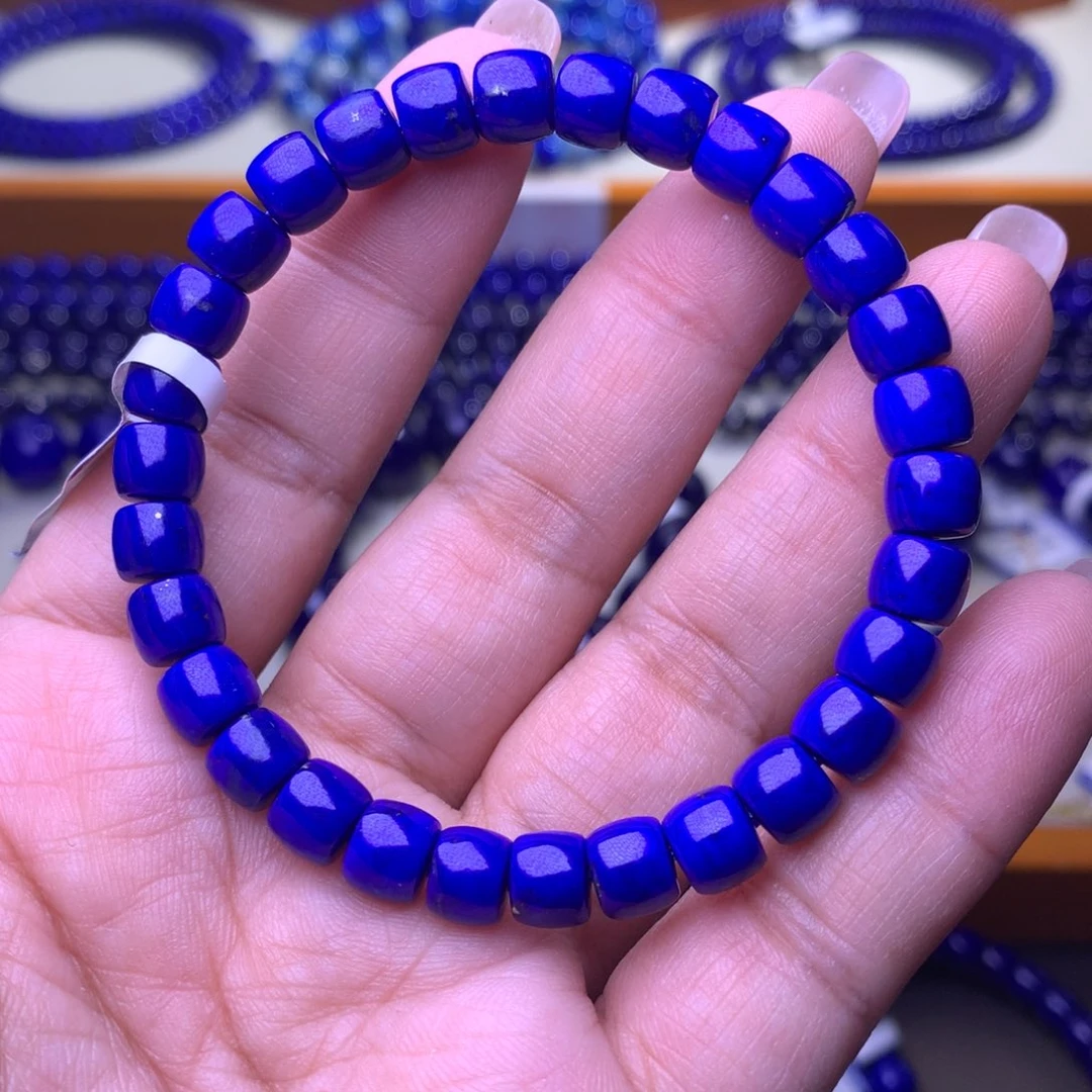 青金石未镶嵌手串7m