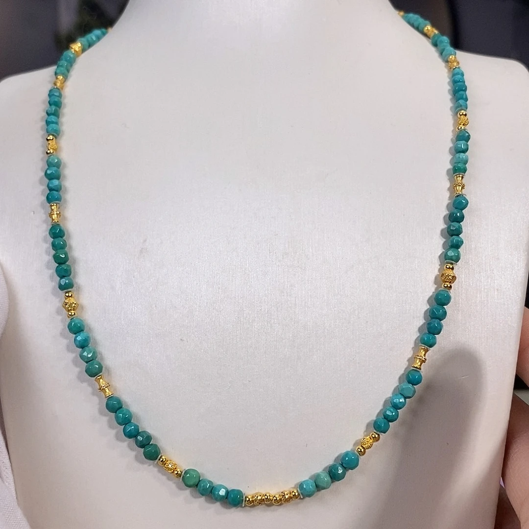 绿松石银S925镀金镶嵌珠宝奇石