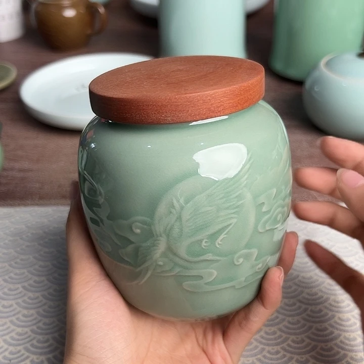 龙泉云间青瓷小米茶器