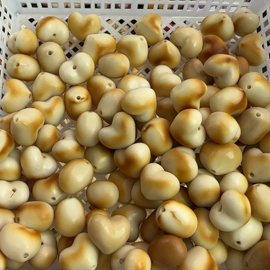 菩提根/象牙果吊坠瑕疵炭烤爱心10颗