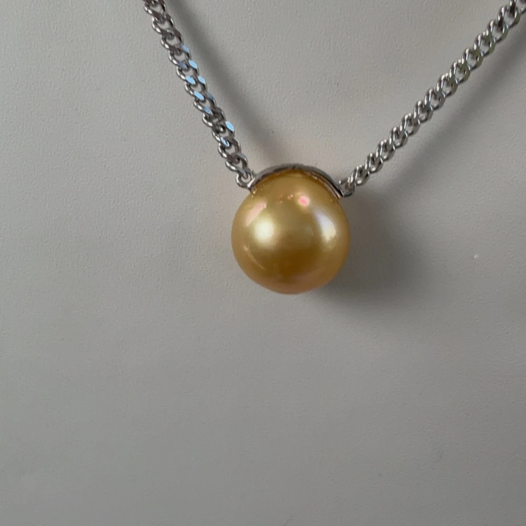 海水珍珠银S925镶嵌颈饰