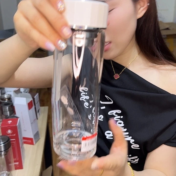 高硼硅玻璃盖子款单层白色350