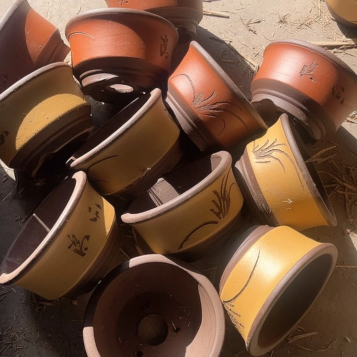 紫砂花盆100-12。13.5-7.5