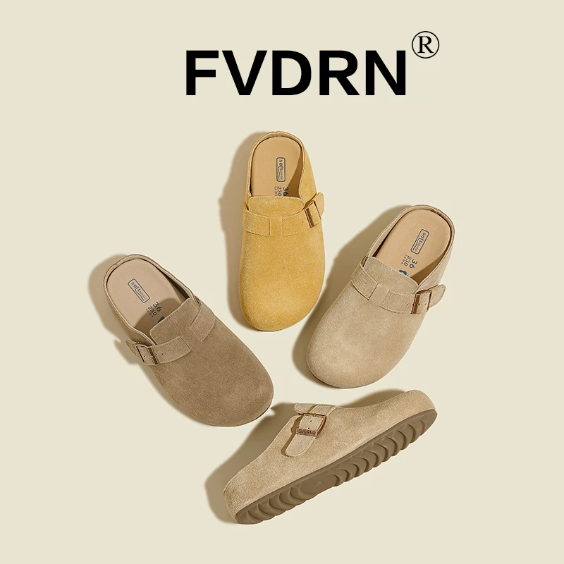 勃肯鞋半拖鞋女外穿2025新款爆款春夏一脚蹬鞋子博肯单鞋包头凉拖